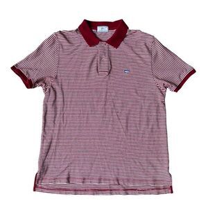 Southern Tide The Skipjack‎ Polo Red / White Stripe Men's Large (L)